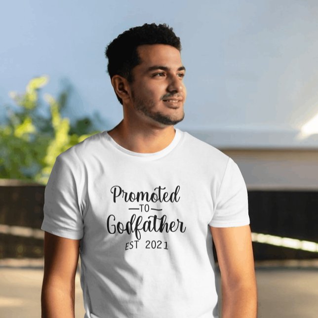 T-shirt Promu à Parrain Typographie Année personnalisée (Créateur téléchargé)
