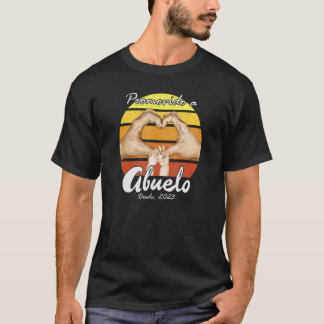 T-shirt Promu au grand-père de deux filles garçons depuis 