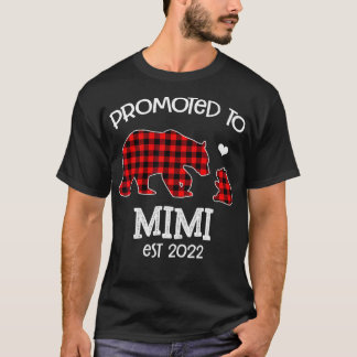 T-shirt Promu auprès de Mimi est un ours à carreaux rouge 