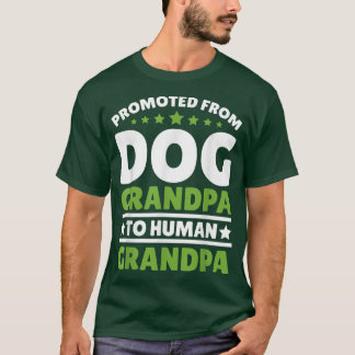 T-shirt Promu de grand-père de chien à grand-père humain