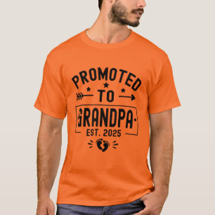 T-shirt Promu Grand-père 2025 Rétro Bientôt Grand-père