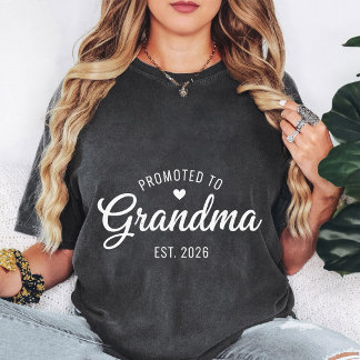 T-shirt Promue Grand-mère Ét 2026 Cœur