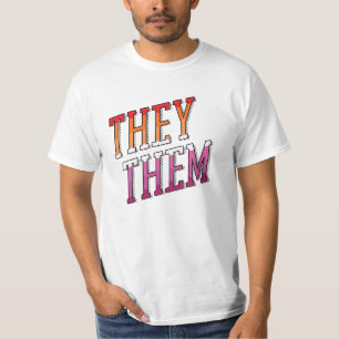 T-shirt Pronoms Lesbiennes Ils Elles