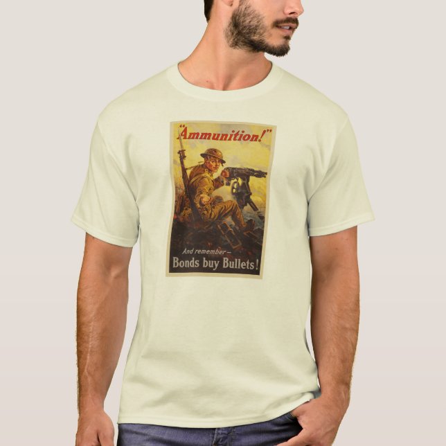 T-shirt Propagande des munitions WWI de titres d'emprunt (Devant)