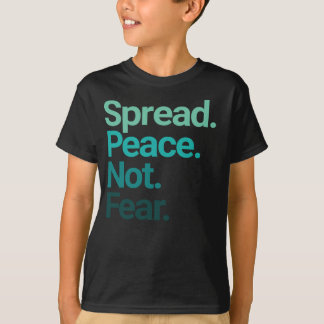 T-shirt Propager la paix sans craindre la typographie vert