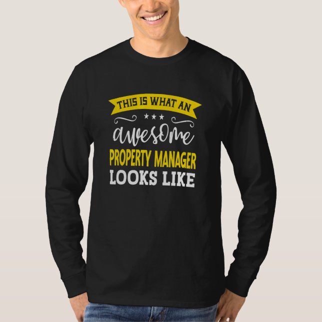 T-shirt Property Manager Job Title Employee Worker Propert (Devant)