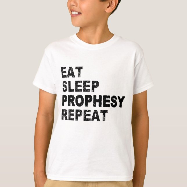 T-shirt Prophétie du sommeil de manger répéter (Devant)