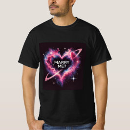 T-shirt Proposition d'amour galactique Marry Me Mens Tshir