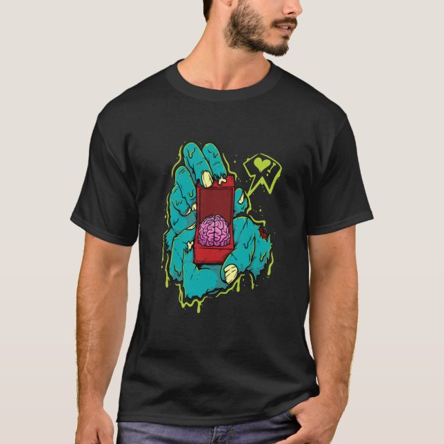 T-shirt Proposition de Mariage main Zombie Engagé Deux Pun (Devant)