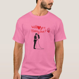 T-shirt Proposition de mariage sincère Art - Moments roman