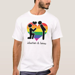 T-shirt Proposition Deux Salles Avec Coeur Personnalisable
