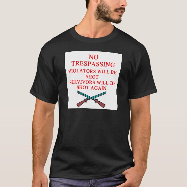 T-shirt propriétaire d'arme à feu aucune infraction (Devant)