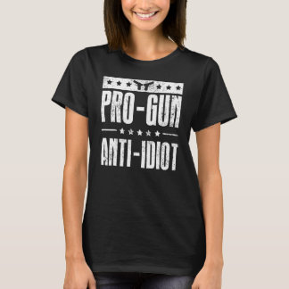 T-shirt Propriétaire d'arme à feu pro arme anti idiot