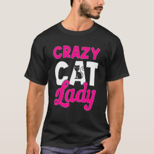 T-shirt Propriétaire de chat fleur Dame aux chats folle
