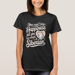T-shirt Propriétaire de chat sibérien Adopter un sibérien