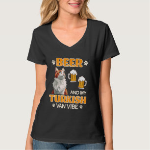T-shirt Propriétaire de chats BIÈRE ET TURQUE VAN VIBE HOM