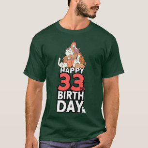 T-shirt Propriétaire de chats de 33 ans Amoureux des chats