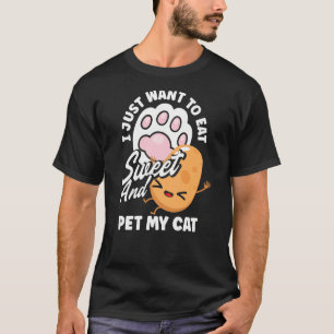 T-shirt Propriétaire de chats de pommes de terre sucrées