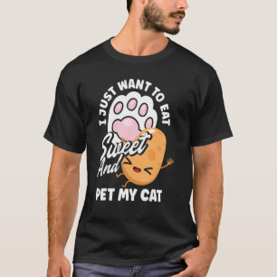 T-shirt Propriétaire de chats de pommes de terre sucrées