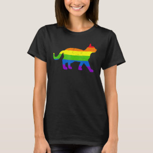 T-shirt Propriétaire de chats en arc-en-ciel Gay pride Que