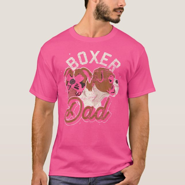 T-shirt Propriétaire de chien Boxer Papa Animal de compagn (Devant)