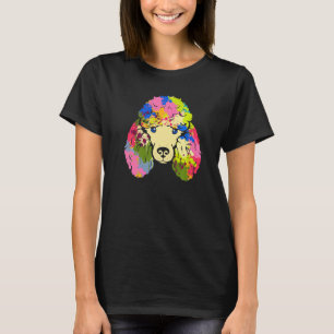 T-shirt Propriétaire de chien caniche coloré caniche