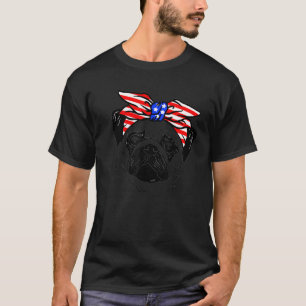 T-shirt Propriétaire de chien Carlin américain Ruban du 4