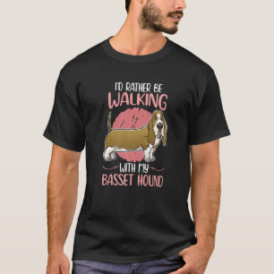 T-shirt Propriétaire De Chien De Basset Hound Marchant Ave