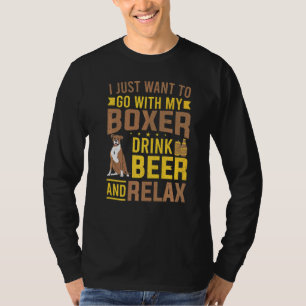 T-shirt Propriétaire De Chien De Boxer Je Veux Juste Aller