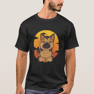 T-shirt Propriétaire de chien yoga relaxation berger allem