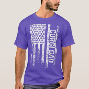 T-shirt Propriétaire de Corgi Homme Drapeau Américain Corg