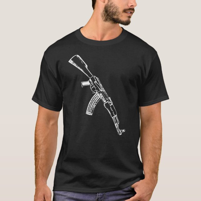 T-shirt Propriétaire de fusil d'AK47 de kalachnikov (Devant)