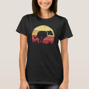 T-shirt Propriétaire de la canine à balai de chien couché 