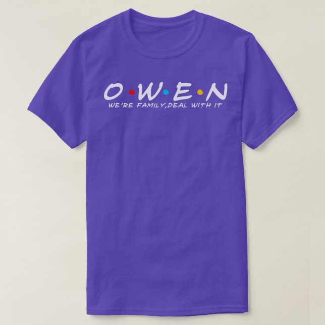 T-shirt Propriétaire de la famille Owen Nom de famille Owe (Design devant)