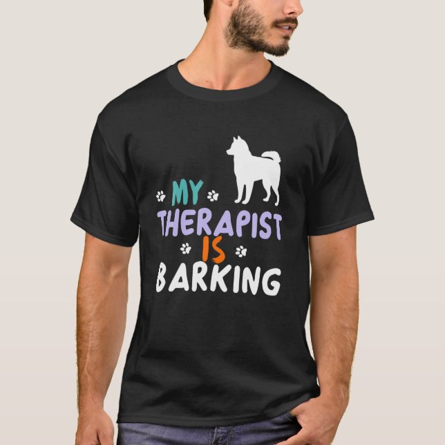 T-shirt Propriétaire de l'Amant de chien Husky Funny Gif d (Devant)