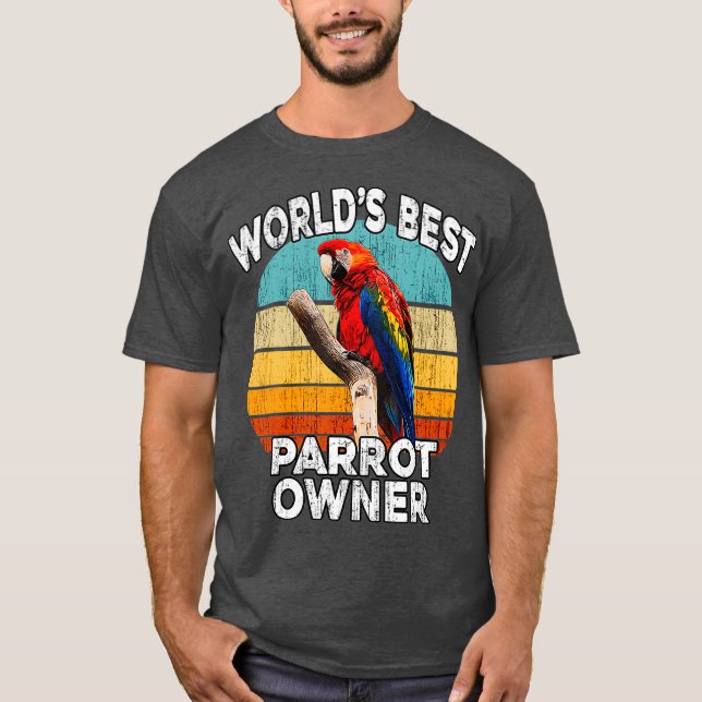 T-shirt Propriétaire de perroquet amusant - Meilleur propr (Devant)