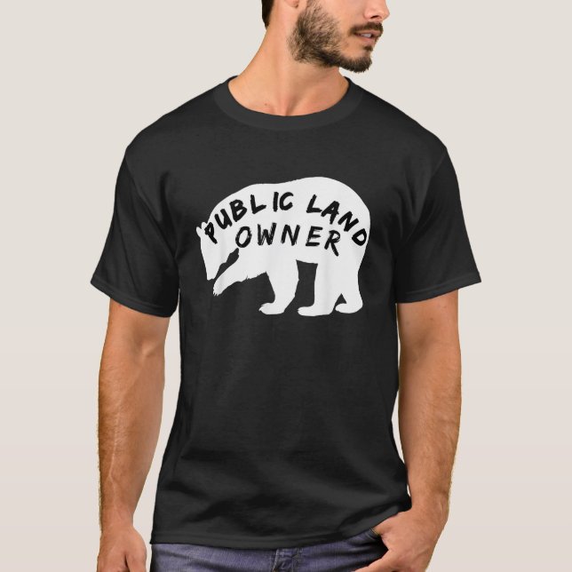 T-shirt Propriétaire de terrain public BEAR pour Camping e (Devant)