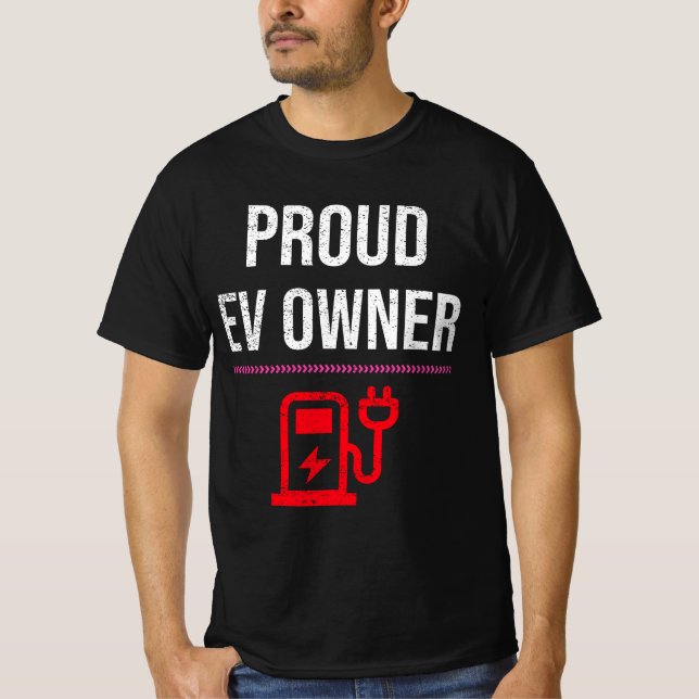 T-shirt Propriétaire de véhicules électriques - Voiture de (Devant)