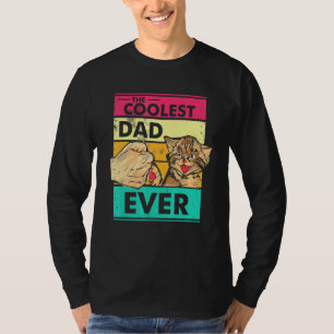 T-shirt Propriétaire du chat Chat Coolest Papa Jamais