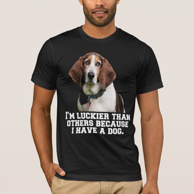 T-shirt Propriétaire du chien Basset Hound Je suis plus ch (Devant)