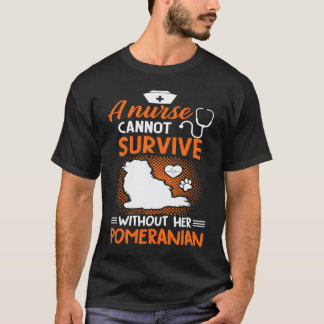 T-shirt Propriétaire d'un chien Pomeranian hôpital infirmi