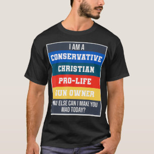 T-shirt Propriétaire d'un pistolet Christian ProLife conse