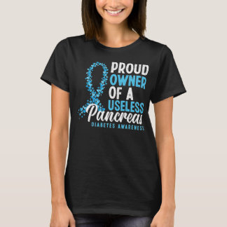 T-shirt Propriétaire Fière D'Un Pancréas Inutile Diabète