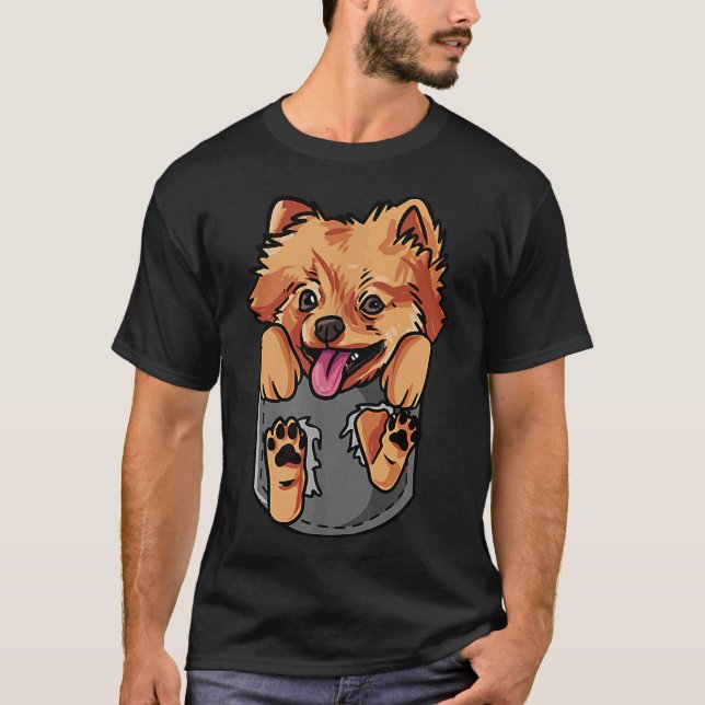 T-shirt Propriétaire Poméranien Chien J'aime Mon Poméranie (Devant)