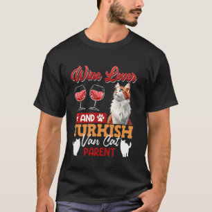 T-shirt Propriétaires de chats AMATEUR DE VIN ET PARENT DE