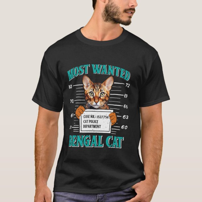 T-shirt Propriétaires de chats du Bengale LA PLUS RECHERCH (Devant)