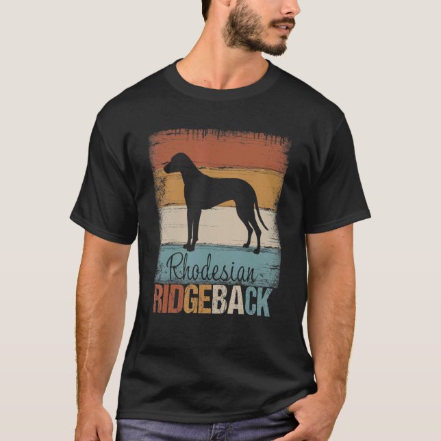 T-shirt Propriétaires de chiens Rhodesian Ridgeback Retro  (Devant)