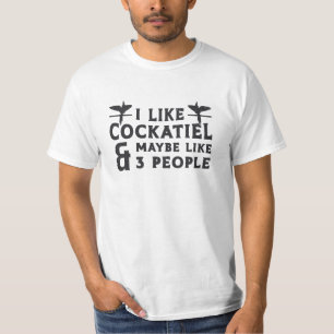 T-shirt Propriétaires De Cockatiel J'Aime Cockatiel Oiseau
