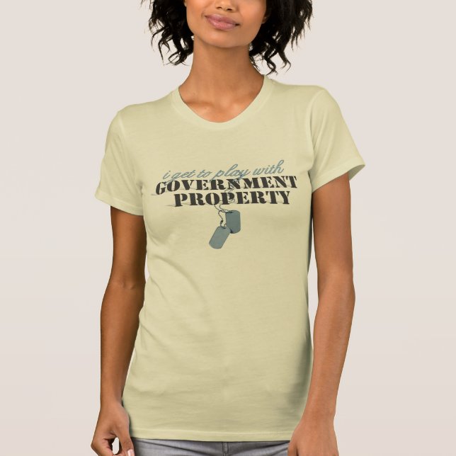 T-shirt propriété de gouvernement de jeu (Devant)