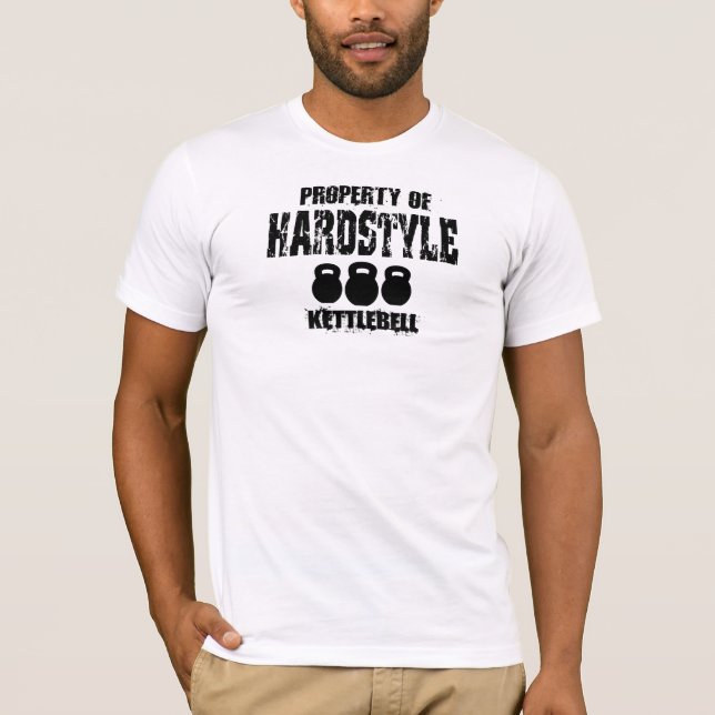 T-shirt Propriété de Hardstyle Kettlebell (Devant)